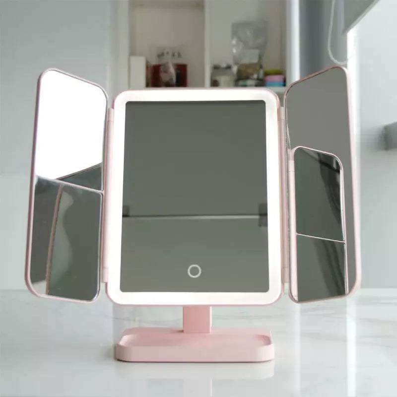 Vanity Mirror™ | Trifold Sminke Speil med trefarget LED-lys